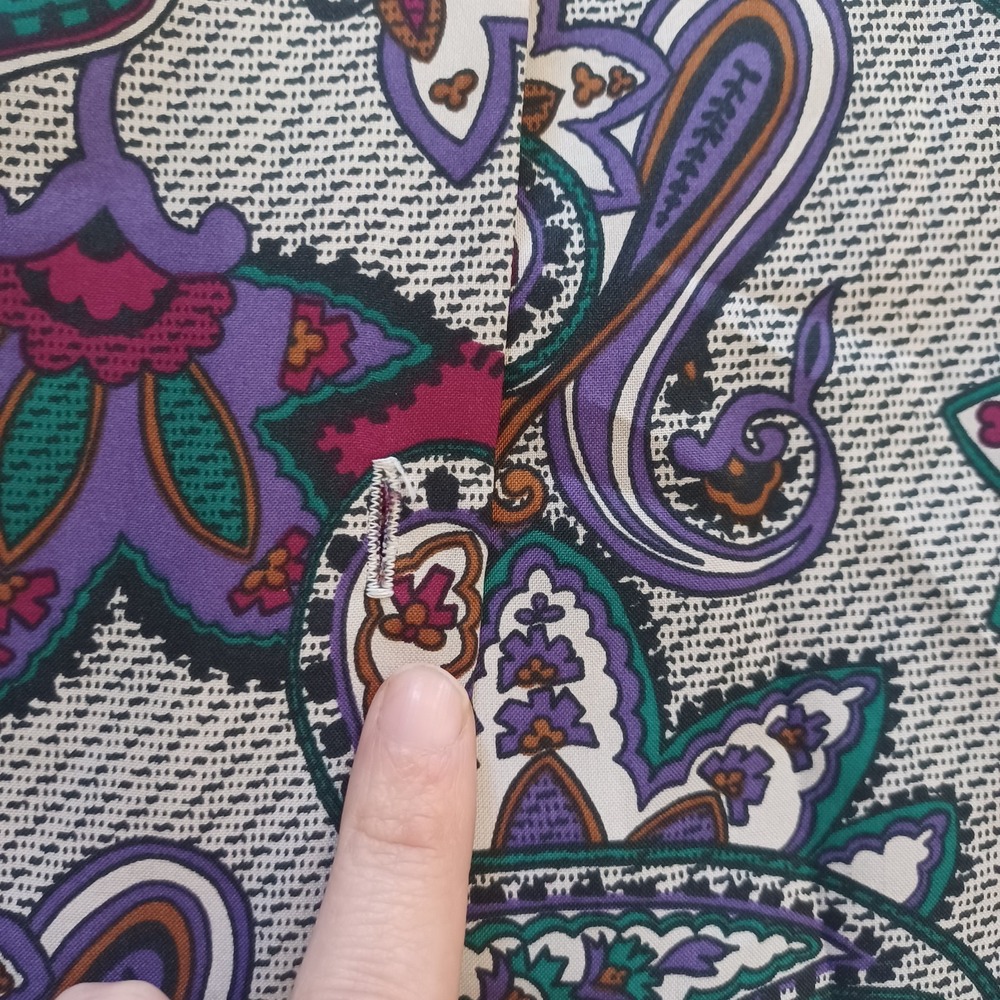 Lucky Winner Vintage Paisley Blouse Elegant Eclectic Funky Retro Print Blouse - Picture 9 of 9